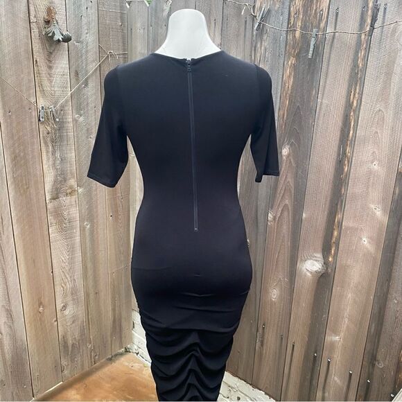 Alice + Olivia sheer black midi dress - Picture 10 of 16